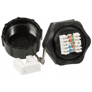 Индустриальный модуль Keystone, RJ45, cat.6, STP, 180 градусов, IP68